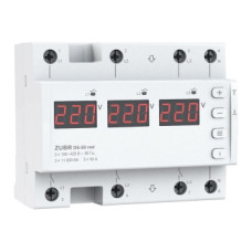 Реле напряжения 3ф 50А D6-50 RED ZUBR 4820120222146