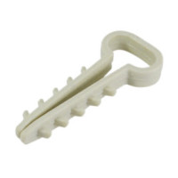 Зажим-дюбель "Елка" 16мм плоский белый (100шт)