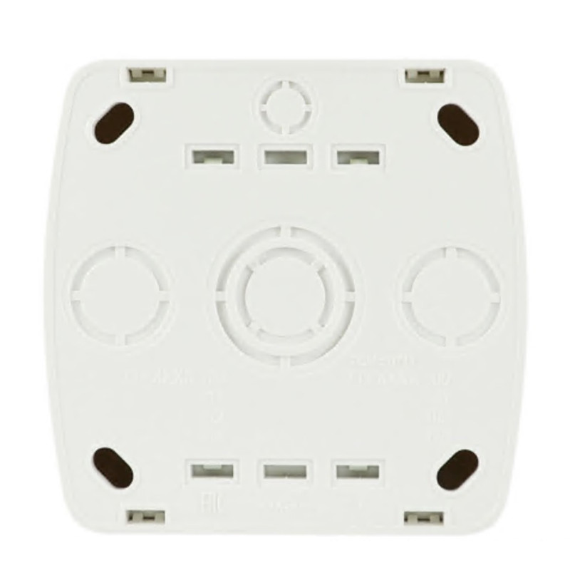 Выключатель накладной двухклавишный с подсветкой LEZARD Demet белый IP20 711-0200-112