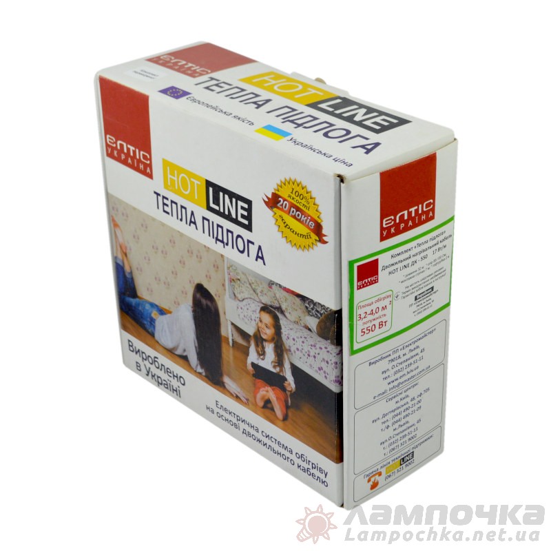 Комплект теплого пола в стяжку HOT LINE ДК-550 Вт 3,2 кв.м Eltis Electric 70692