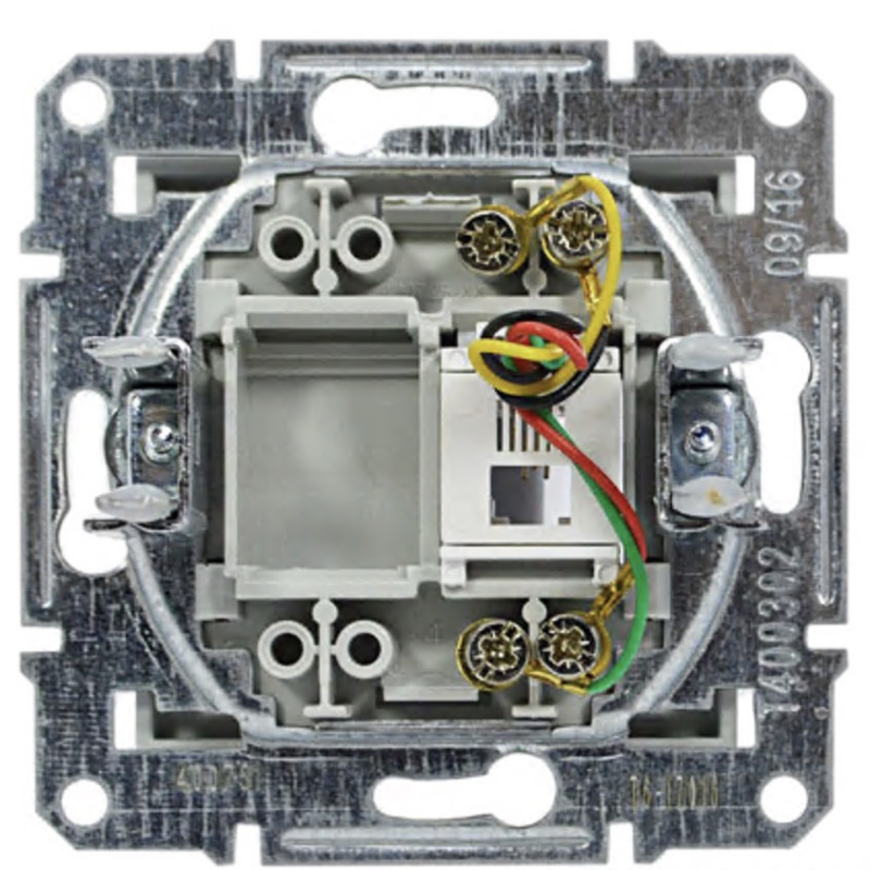 Розетка одинарная телефонная RJ-11 SCHNEIDER Asfora алюминий EPH4100161