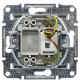 Розетка одинарная телефонная RJ-11 SCHNEIDER Asfora алюминий EPH4100161