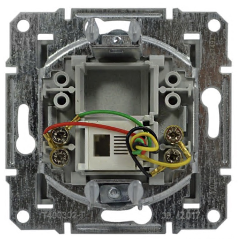Розетка одинарна телефонна RJ-11 SCHNEIDER Asfora антрацит EPH4100171