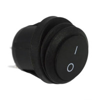 Переключатель АСКО-УКРЕМ KCD1-5-101W B/B 1-клавишный круглый с защитой черный A0140040073