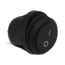 Переключатель АСКО-УКРЕМ KCD1-5-101W B/B 1-клавишный круглый с защитой черный A0140040073