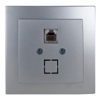 Розетка телефонная NILSON Touran Серебро 24131040