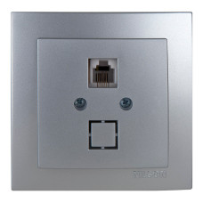 Розетка телефонная NILSON Touran Серебро 24131040