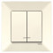 Выключатель двухклавишный с подсветкой VIKO Meridian крем 90970250-WH
