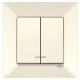 Выключатель двухклавишный с подсветкой VIKO Meridian крем 90970250-WH