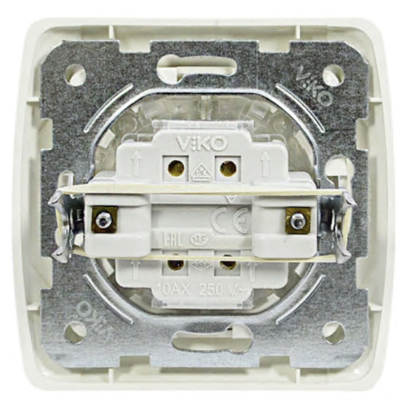 Вимикач двоклавішний VIKO Carmen білий 90561002