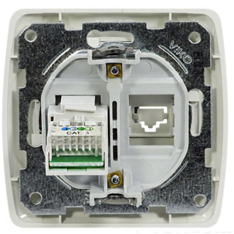 Розетка одинарна телефонна RJ-11 VIKO Carmen біла 90561013