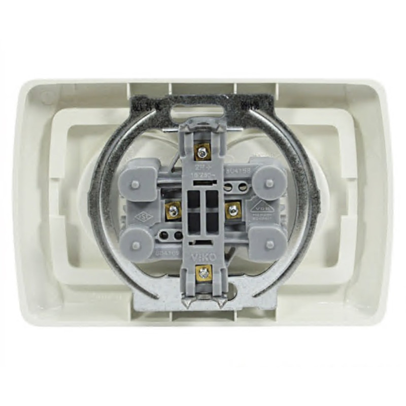 Розетка двойная б/з VIKO Carmen белая 90561055
