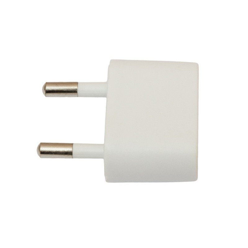 Переходник с китайской вилки плоский LUXEL 1036 белый