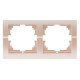 Рамка двойная горизонтальная без вставки LEZARD Deriy жемчужно-белый 702-3000-147