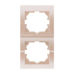 Рамка двойная вертикальная без вставки LEZARD Deriy жемчужно-белый 702-3000-152