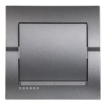 Выключатель одноклавишный LEZARD Deriy графит 702-2929-100