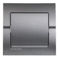 Выключатель одноклавишный LEZARD Deriy графит 702-2929-100