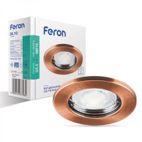 Встраиваемый точечный светильник FERON DL10 MR-16 античная медь 15207