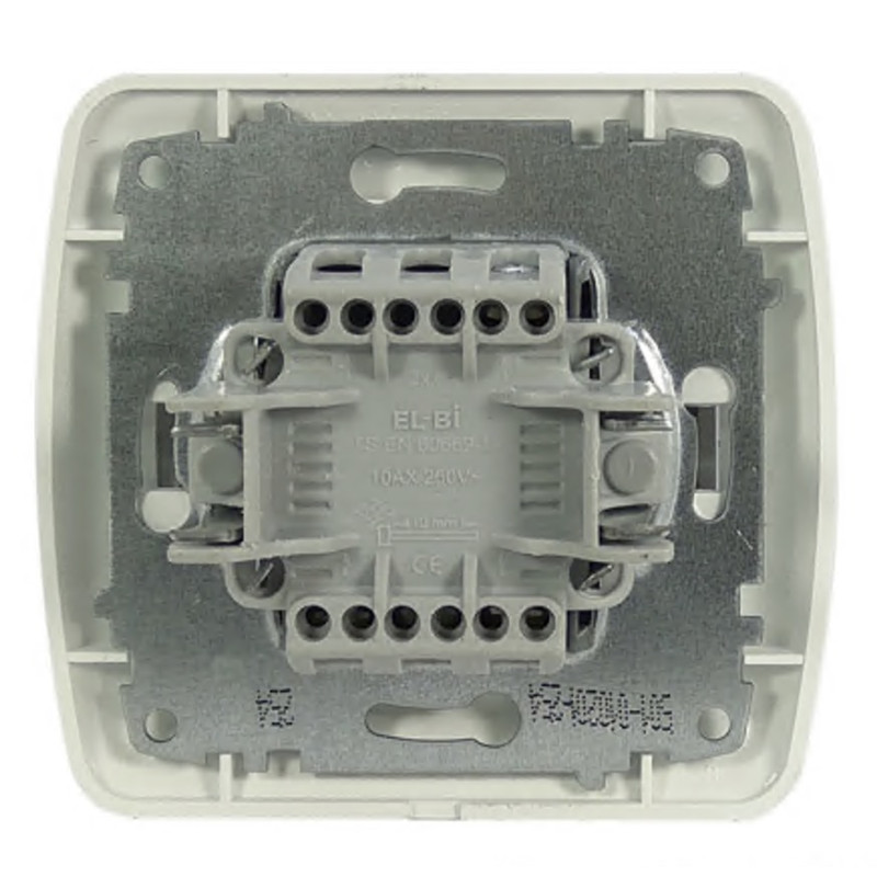 Выключатель одноклавишный с подсветкой EL-BI Zirve белый (501-010201-201)