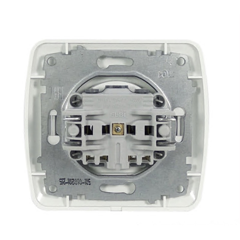 Розетка одинарная б/з EL-BI Zirve белая (501-010201-215)