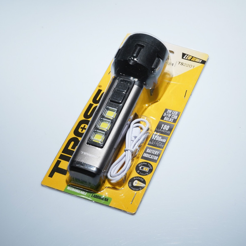 Ліхтарик ручний акумуляторний TIROSS-2201
