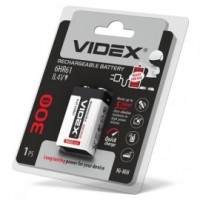 Аккумуляторная батарейка крона VIDEX 6НR61 300mAh 8,4V 6HR61/300/1DB