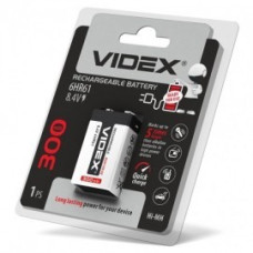 Аккумуляторная батарейка крона VIDEX 6НR61 300mAh 8,4V 6HR61/300/1DB