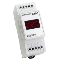 Цифровой амперметр на DIN-рейку DigiTOP AМ-1 (внешний ТТ)