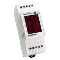 Цифровой амперметр на DIN-рейку DigiTOP AМ-3 (Внешний ТТ)