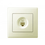 Розетка одинарная компьютерная LEZARD Lesya крем