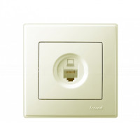 Розетка одинарная компьютерная LEZARD Lesya крем