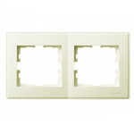 Рамка двойная горизонтальная без вставки LEZARD Lesya крем 705-0300-147