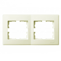 Рамка двойная горизонтальная без вставки LEZARD Lesya крем 705-0300-147