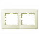 Рамка двойная горизонтальная без вставки LEZARD Lesya крем 705-0300-147