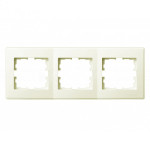 Рамка тройная горизонтальная без вставки LEZARD Lesya крем 705-0300-148