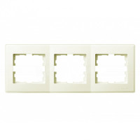 Рамка тройная горизонтальная без вставки LEZARD Lesya крем 705-0300-148