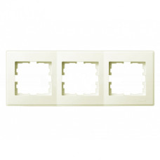 Рамка тройная горизонтальная без вставки LEZARD Lesya крем 705-0300-148