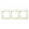 Рамка тройная горизонтальная без вставки LEZARD Lesya крем 705-0300-148