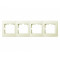 Рамка четверная горизонтальная без вставки LEZARD Lesya крем 705-0300-149