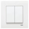 Выключатель двухклавишный VIKO Karre белый 90960002