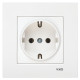 Розетка одинарная с/з VIKO Karre белая 90960008