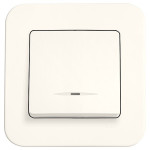 Вимикач одноклавішний з підсвіткою VIKO Rollina крем 90421019