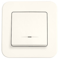 Выключатель одноклавишный с подсветкой VIKO Rollina крем 90421019