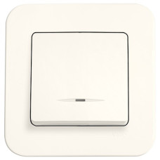 Выключатель одноклавишный с подсветкой VIKO Rollina крем 90421019
