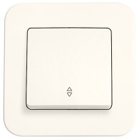 Выключатель одноклавишный проходной VIKO Rollina крем 90421004