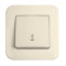 Выключатель одноклавишный проходной с подсветкой VIKO Rollina крем 90421063