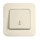 Выключатель одноклавишный проходной с подсветкой VIKO Rollina крем 90421063