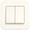 Выключатель двухклавишный VIKO Rollina крем 90421002