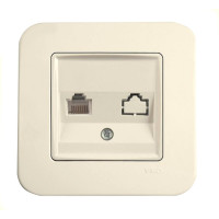 Розетка компьютерная VIKO Rollina крем 90421032