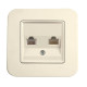 Розетка компьютерная двойная VIKO Rolllina крем 90421034
